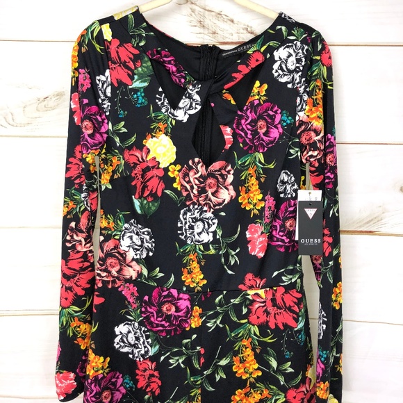 GUESS Women's Long Sleeve Laurena Romper - Picture 5 of 8